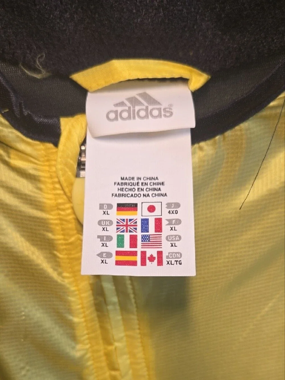 adidas Yellow and Black Running Vest